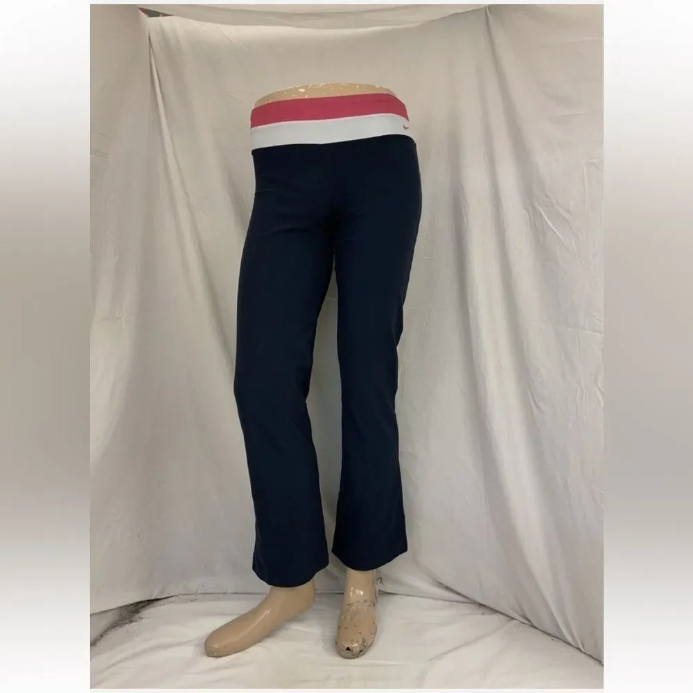 EXCELLENT CONDITION WOMEN’S LARGE NIKE DRI-FIT STRAIGHT LEG YOGA PANTS LEGGINGS